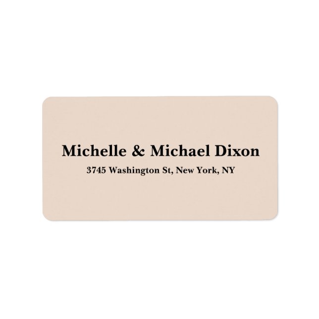 Minimalist Classical Stylish Elegant Label (Front)