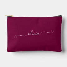Minimalist Classy Chic Personalized Burgundy Red