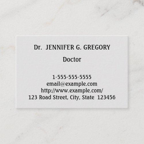 Minimalist  Classy Doctor Business Card