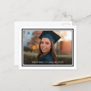 Minimalist Classy Graduation Announcement Postcard