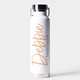 Minimalist Classy Simple Bridesmaid Favor Water Bottle