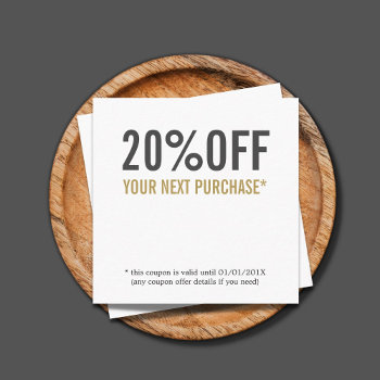 Minimalist Clean Bold Beauty Salon Coupon by pro_business_card at Zazzle