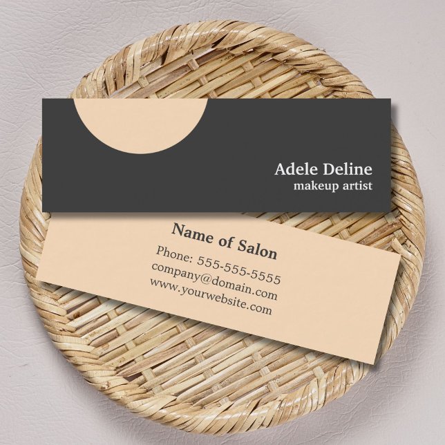 Minimalist Clean Elegant Makeup Artist Mini Business Card (Creator Uploaded)