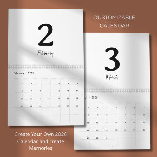 Minimalist Clean Modern Design Calendar