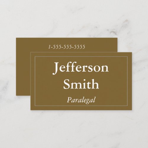 Minimalist  Clean Paralegal Business Card