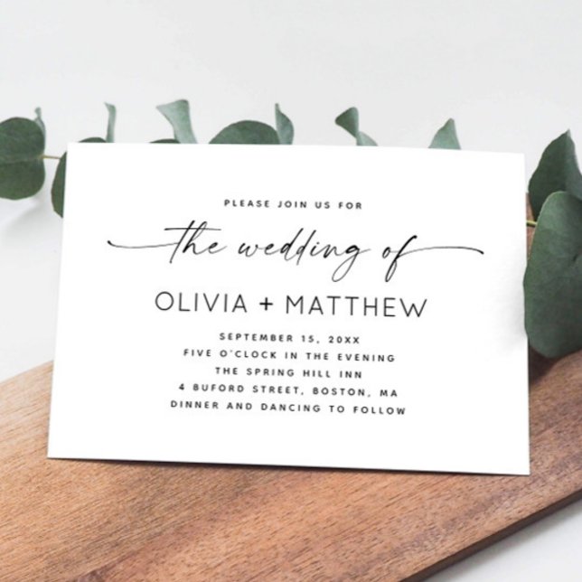 Minimalist Clean Photo Wedding - QR Code & Script Invitation (Creator Uploaded)