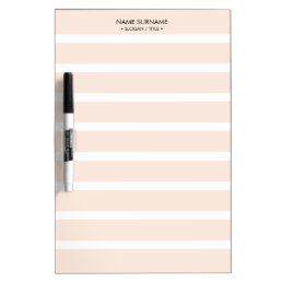 Minimalist Clean Simple Light Pink Stripe Pattern Dry Erase Board