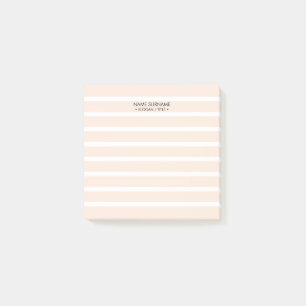 Minimalist Clean Simple Light Pink Stripe Pattern Post-it Notes