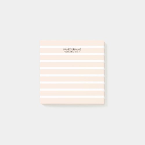 Minimalist Clean Simple Light Pink Stripe Pattern Post_it Notes