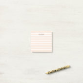Minimalist Clean Simple Light Pink Stripe Pattern Post-it Notes (On Desk)