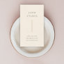 Minimalist Clean Simple Modern Gold and Cream Business Card