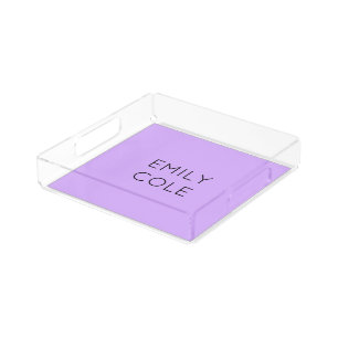 Minimalist clean simple purple  acrylic tray