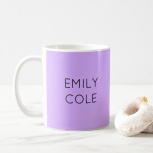 Minimalist clean simple purple coffee mug