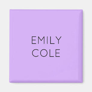 Minimalist clean simple purple magnet