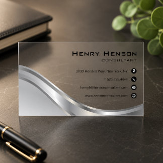 Minimalist Clear Business Card Cards