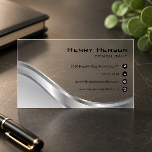 Minimalist Clear Business Card Cards