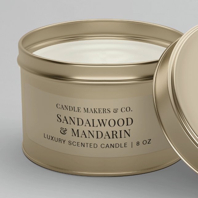 Minimalist Clear Candle Tin 3x1" Rectangle Label (Creator Uploaded)