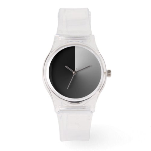 Minimalist Clear with Black and Light Gray Dial Watch