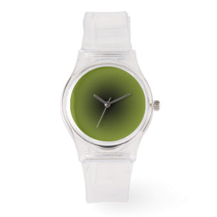 Minimalist Clear with Black and Wasabi Green Dial Watch