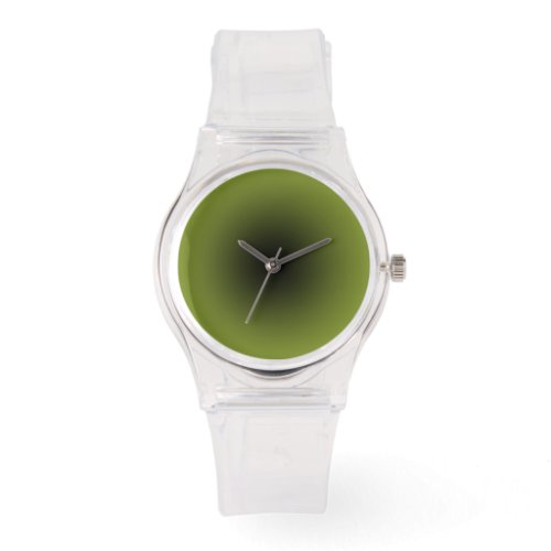 Minimalist Clear with Black and Wasabi Green Dial Watch