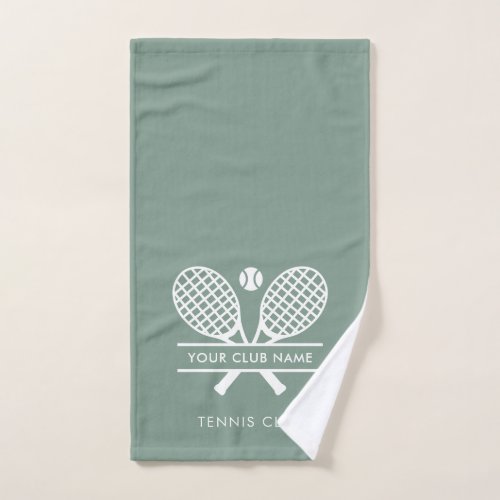 Minimalist Club Name Tennis Team Custom Hand Towel