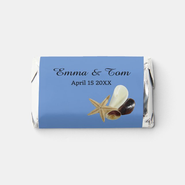 Minimalist coastal budget beach wedding favors (Front)