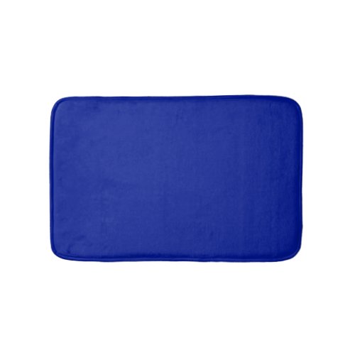 Minimalist cobalt blue solid plain elegant modern  bath mat