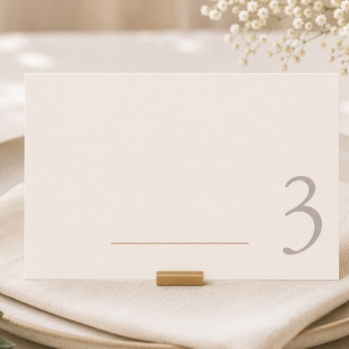 Minimalist Cocoa Brown Wedding Place Card