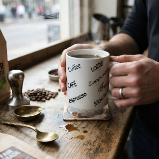 Minimalist Coffee Bar Aesthetic Typography Chic Mug