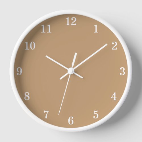 Minimalist Coffee Beige Wall Clock