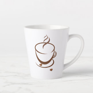 Minimalist Coffee Cup Line Art Mug with Roasted Be