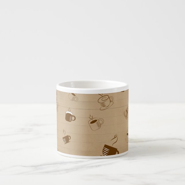 Minimalist Coffee Cup Striped Pattern – Modern Geo (Front)
