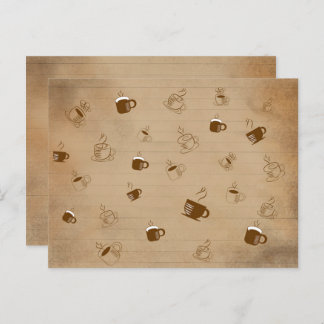 Minimalist Coffee Cup Striped Pattern – Modern Geo Postcard