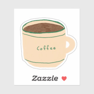 Minimalist Coffee Hand Drawn Gift Sticker