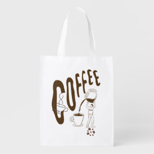 Minimalist Coffee Lover Line Art Tote Bag