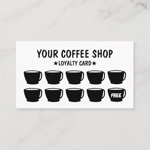 Minimalist Coffee Loyalty Cards