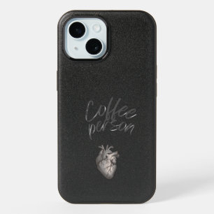 Minimalist Coffee Person Typography Tough Case" iPhone 15 Case