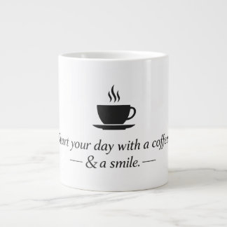 Minimalist Coffee Quote Design – Modern Typography Giant Coffee Mug