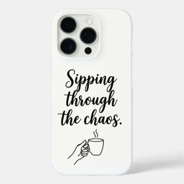 Minimalist Coffee Quote iPhone Case (Back)