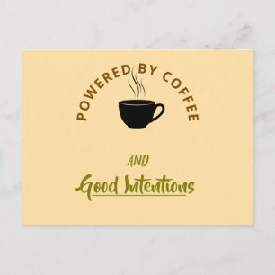 Minimalist Coffee Quote Postcard Funny Good Inte