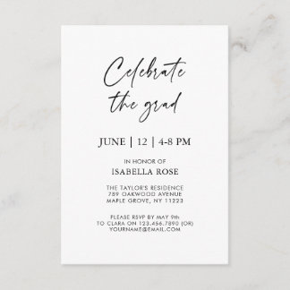 Minimalist College Graduation Fund Gift Registry Enclosure Card