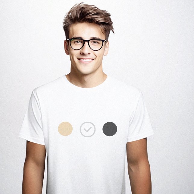 Minimalist Color Graphic Clever White T-Shirt (Minimalist Color Graphic Clever White T-Shirt)