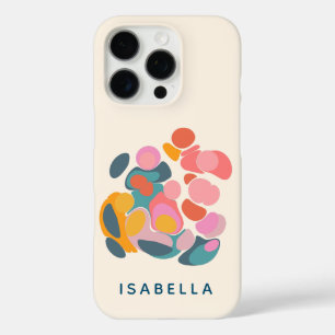 Minimalist Colorful Abstract Shapes Personalized  iPhone 16 Pro Case