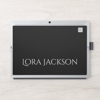 Minimalist colorful Backgrounds Personalized Name HP Laptop Skin