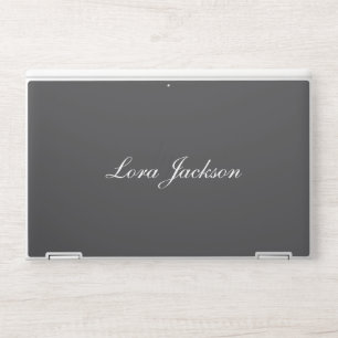 Minimalist colorful Backgrounds Personalized Name HP Laptop Skin
