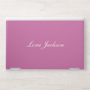 Minimalist colorful Backgrounds Personalized Name HP Laptop Skin