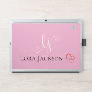 Minimalist colorful Backgrounds Personalized Name HP Laptop Skin
