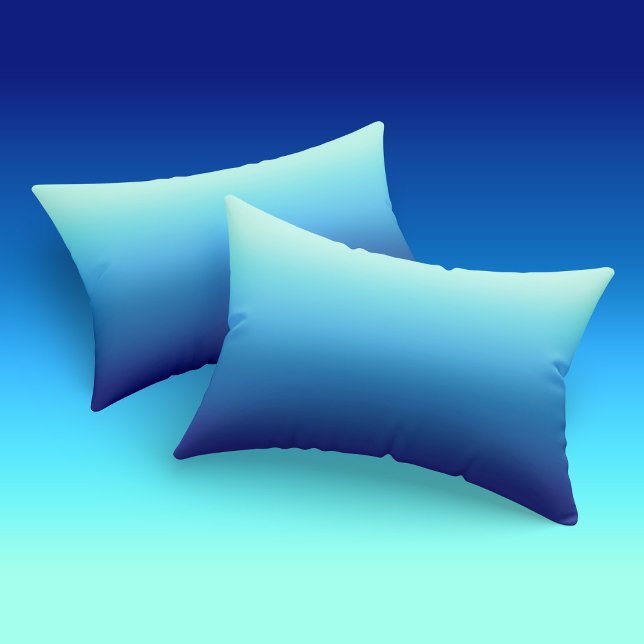 Minimalist Colorful Blue Ocean Gradient Pillow Case (Creator Uploaded)