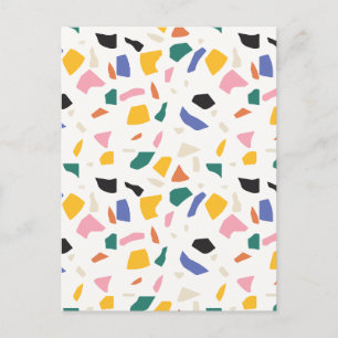 Minimalist colorful geometric holiday postcard
