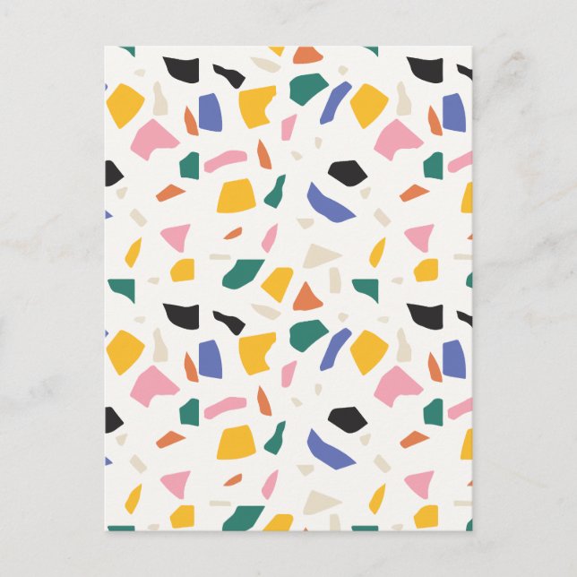 Minimalist colorful geometric holiday postcard (Front)